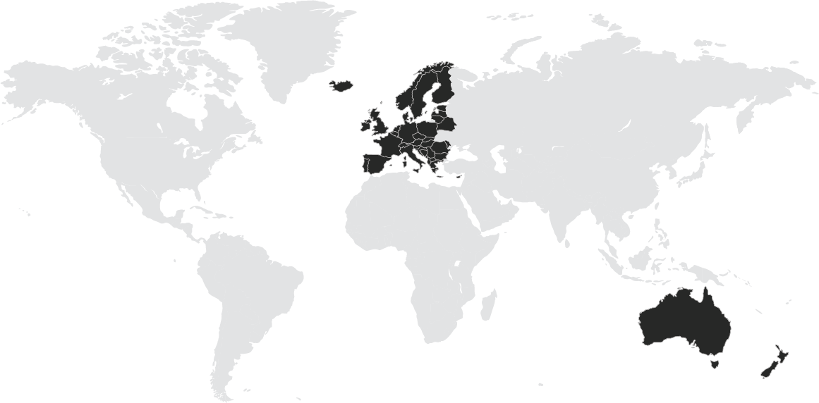 Europe and Pacific Map