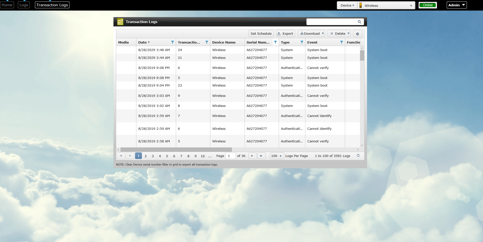 Transaction Logs